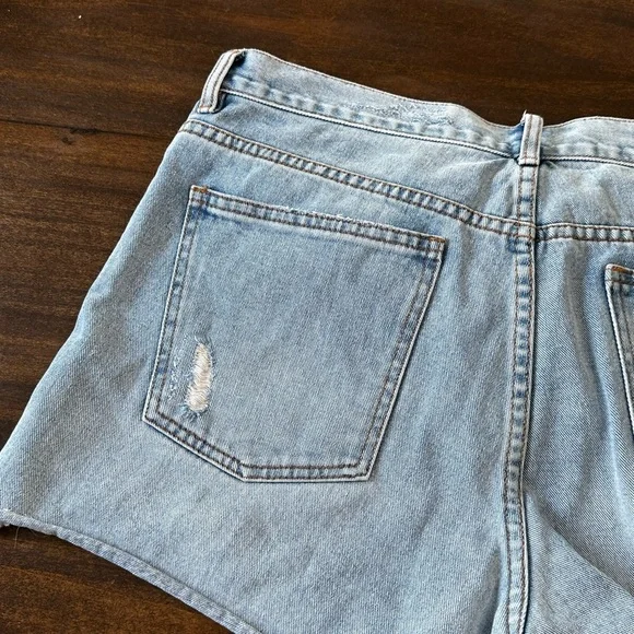 Billabong Blue Distressed Jean Shorts Cut-Off Style - Picture 8 of 10